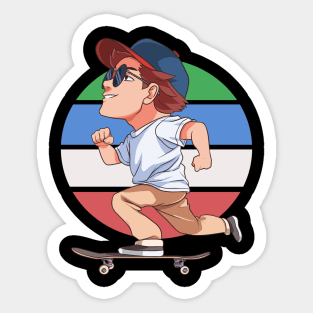 Skateboard Skateboarder Cruising Skater Skate Gift Sticker